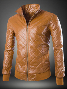 Veste homme en PU col montant