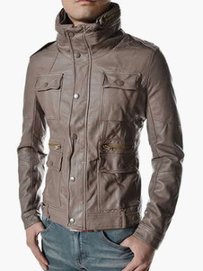 Veste homme en PU col roulé