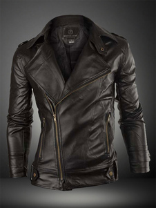 Veste homme en PU col V