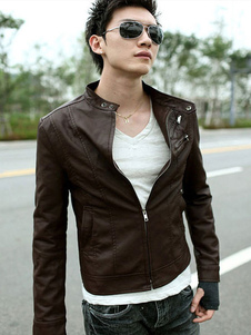 Veste homme en PU col montant