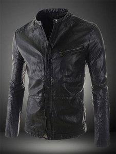 Veste homme en PU col montant