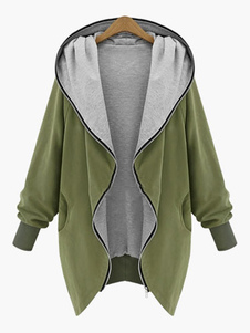 Manteau avec zip surdimensionné à capuche