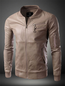 Veste homme en PU col montant