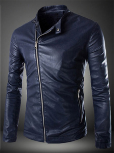 Veste homme en PU col montant