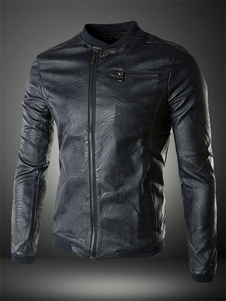 Veste homme en PU col montant