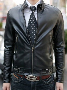 Veste homme en PU col montant