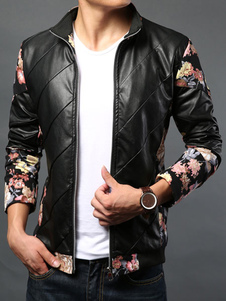 Veste homme en PU col montant