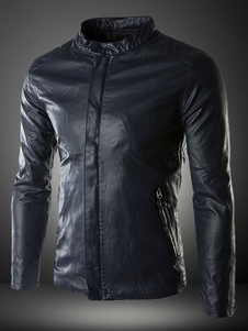 Veste homme en PU col montant