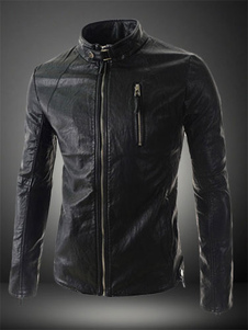 Veste homme en PU col montant
