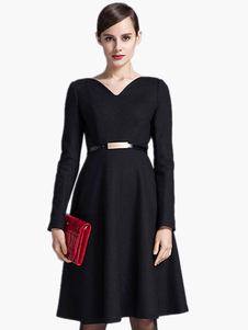 V-Neck Slim Fit Party Dress