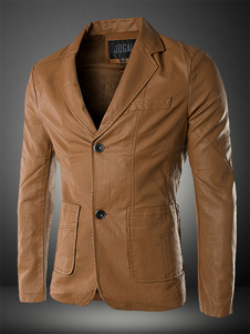 Veste homme en PU col à revers