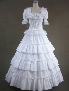 Robe lolita blanche en coton