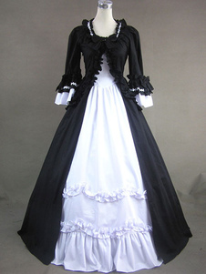 Robe lolita noire en coton