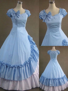 Robe lolita bleu ciel claire en coton