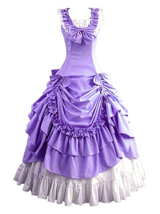 Robe lolita violete en coton