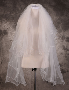 Voile à doights 2 couches en tulle classique