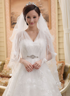 Voile de valse 3 couches en tulle plongeant