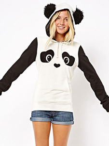 Panda imprimer chandail à capuchon