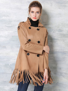 Trench-Coat croisé de frange