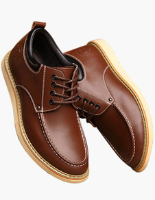 Chaussures ascenseur pratiques en peau de vache avec lacs