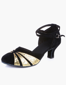 Chaussures de danse latine à talons épais croisé