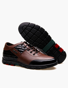 Chaussures ascenseur de qualité en peau de vache avec lacs