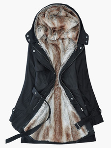 Manteau avec bouton à capuche