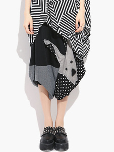 Pantalons de sarouel femme noirs en coton minces