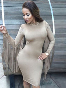 Robe de club creusé col roulé