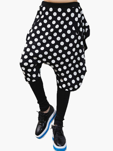 Pantalons de sarouel femme noirs en coton