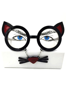 Lunettes de Cosplay en plastique de forme oeil de chat