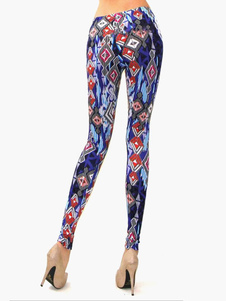 Leggings femmes casual en spandex multicolores impression