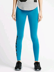 Leggings femmes rouges casual en spandex imprimé lettres