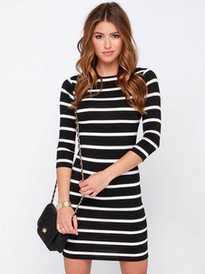 Mini robe multicolore avec rayure