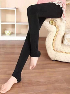 Caleçon femmes casual en spandex noir