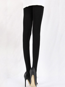 Leggins féminins casual en spandex noirs