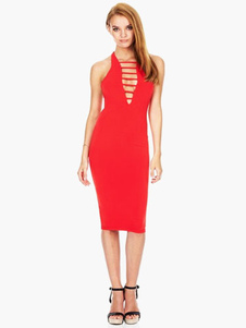 Robe bodycon Soie de lait col V creusé