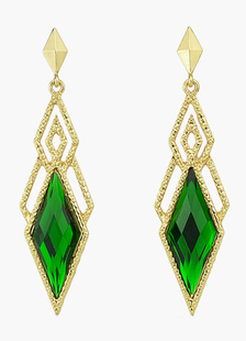 Losange strass Hollow-Out Dangle boucle d'oreille est disponible en 5 couleurs