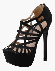 Sandales gladiateur Paillette talons verre à pied