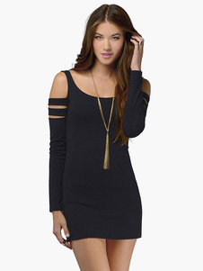 Mini robe détail épaules ouvertes creusé