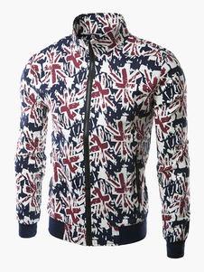 Veste multicolore imprimé drapeau