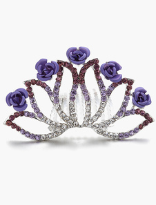 Couronne de strass colorés en forme de Lotus
