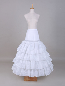 Jupon de mariage blanc 1 couche en tulle