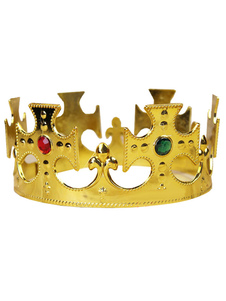 Couronne du roi diadème accessoire or plastique