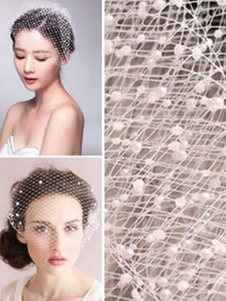 Voile voile à joues 1 couche en tulle perles