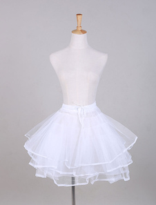 Jupon de mariage blanc 3 couches en tulle