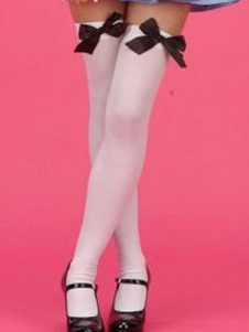 Boucles blanches de la jeune fille Cosplay bas