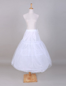Jupon de mariage blanc 2 couches en tulle
