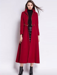 Manteau femme zip pendentif amovible col montant