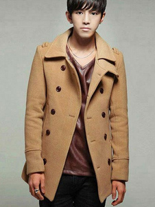 Manteau masculin en coton avec bouton